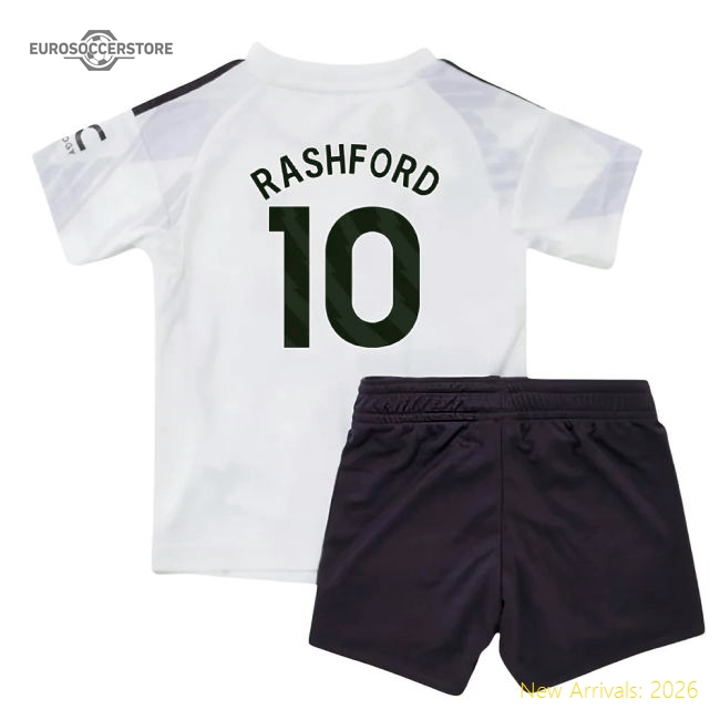 2025-2026 Man Utd Away Baby Kit (Rashford 10)-Football Jersey Hub