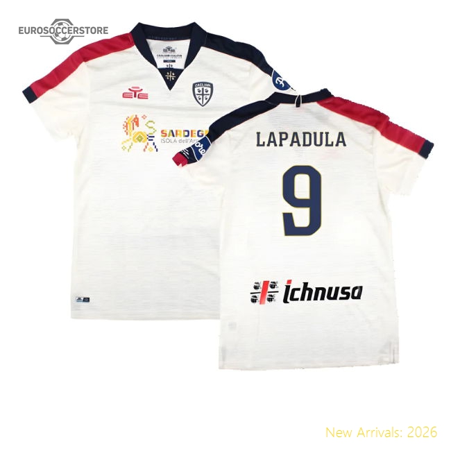 Cagliari 2022-23 Away Shirt (S) (Lapadula 9) (BNWT)-PitchVibe Kits