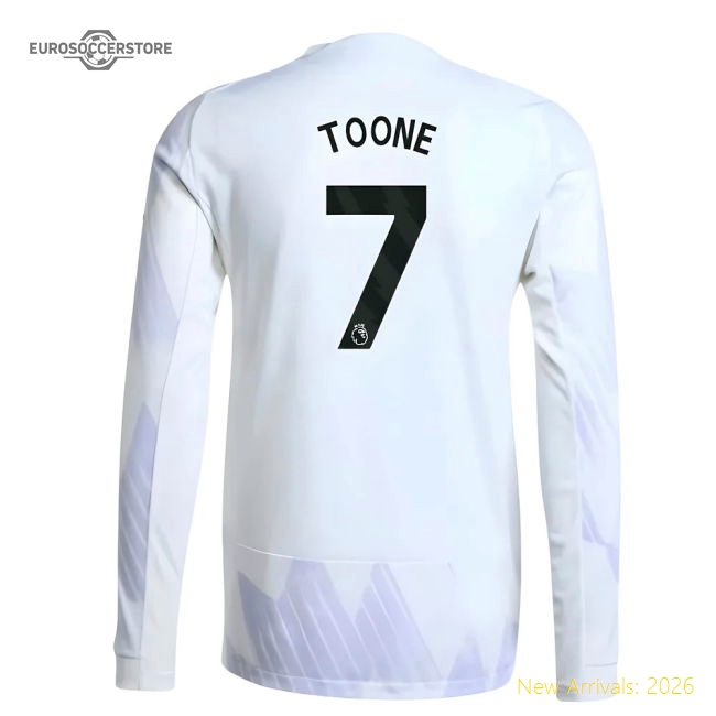 2025-2026 Man Utd Authentic Long Sleeve Away Shirt (Toone 7)-Football Jersey Hub