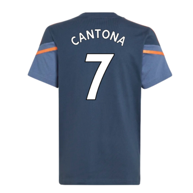 2022-2023 Man Utd Training Tee (Crew Navy) - Kids (CANTONA 7)-Football Jersey Hub