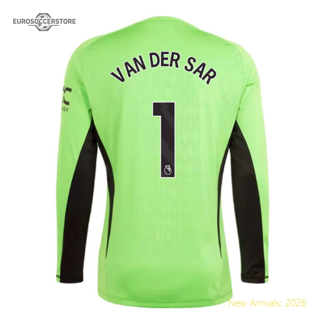 2023-2024 Man Utd Home Goalkeeper Shirt (Solar Green) (VAN DER SAR 1)-Football Jersey Hub