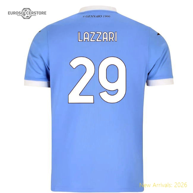 2025-2026 Lazio Home Shirt (Kids) (Lazzari 29)-Vantage Point Soccer