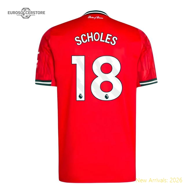 2025-2026 Man Utd Home Shirt (Scholes 18)-Football Jersey Hub