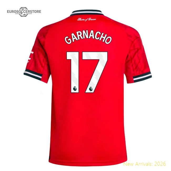 2025-2026 Man Utd Home Shirt (Kids) (Garnacho 17)-Football Jersey Hub