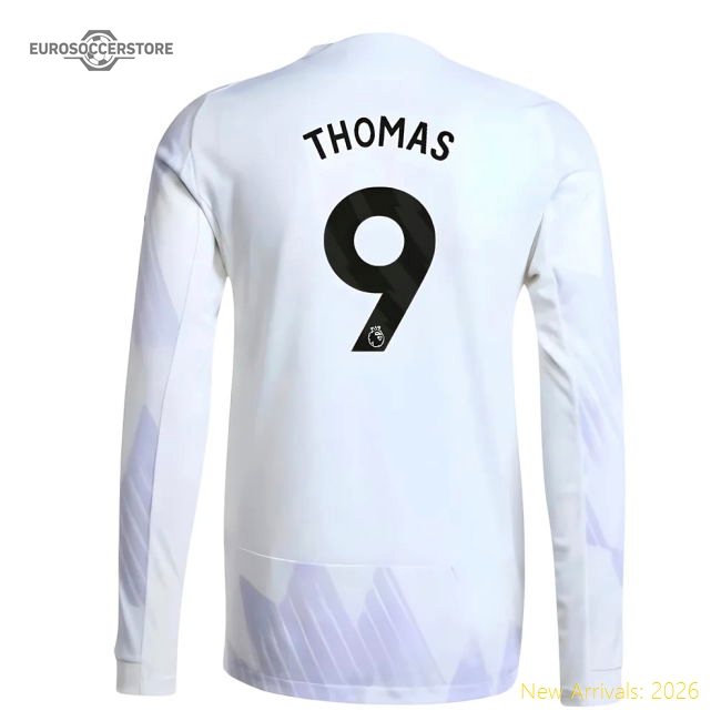 2025-2026 Man Utd Authentic Long Sleeve Away Shirt (Thomas 9)-Football Jersey Hub
