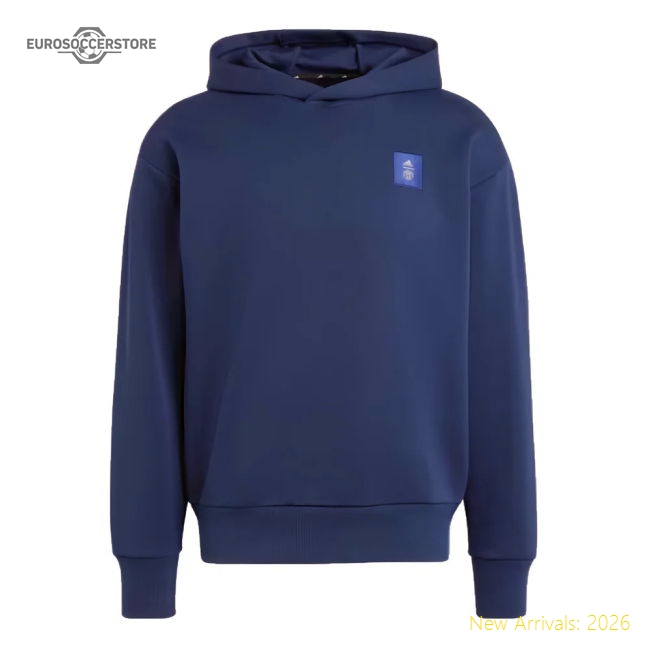 2024-2025 Man Utd Seasonal Doubleknit Hoody (Night Indigo)-Football Jersey Hub
