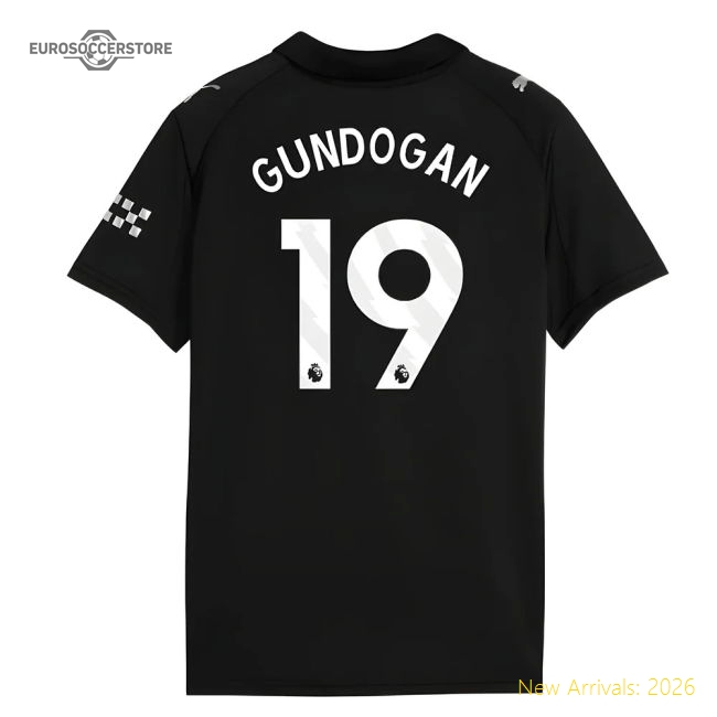 2025-2026 Man City Away Shirt (Kids) (Gundogan 19)-Football Jersey Hub