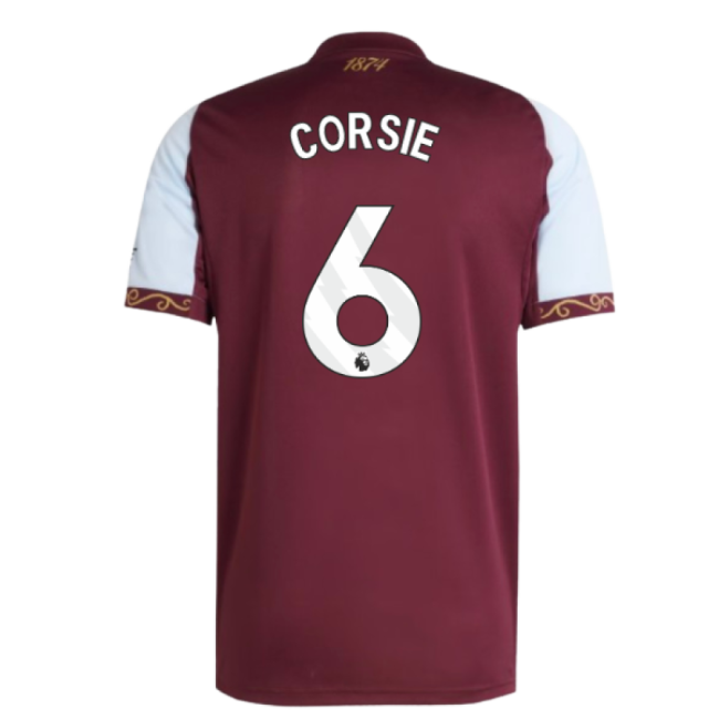 2025-2026 Aston Villa Home Shirt (Corsie 6)-PitchVibe Kits