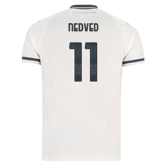 2025-2026 Lazio Away Shirt - Kids (Nedved 11)-Vantage Point Soccer