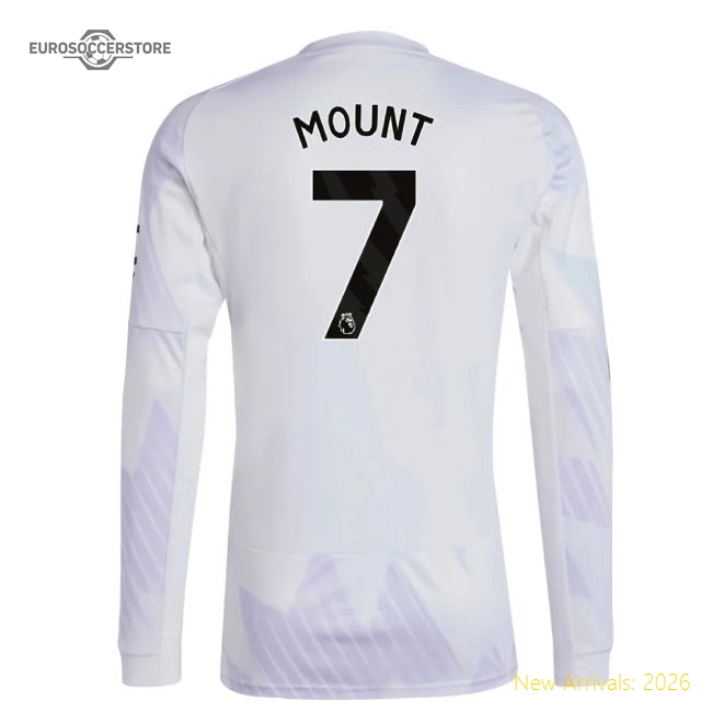 2025-2026 Man Utd Long Sleeve Away Shirt (Mount 7)-Football Jersey Hub