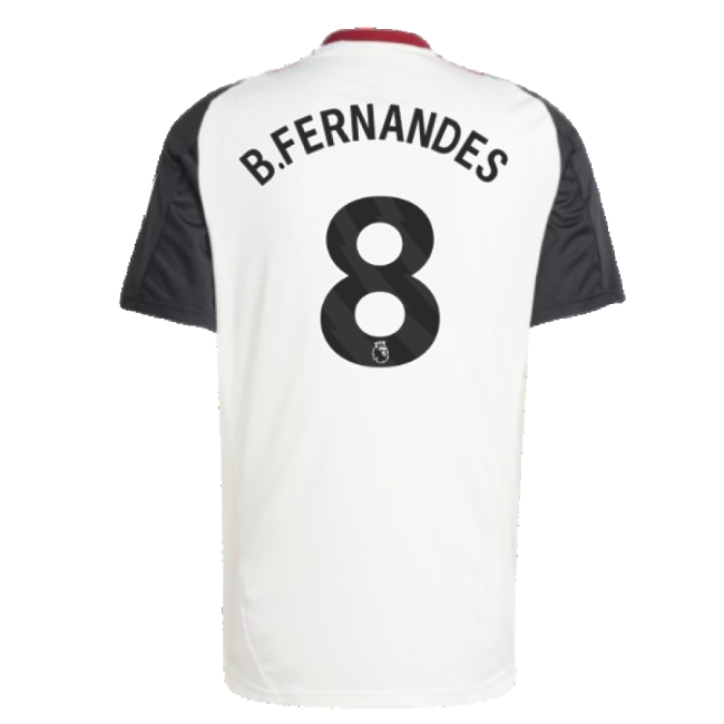 2024-2025 Man Utd Training Jersey (Off White) (B.Fernandes 8)-Football Jersey Hub