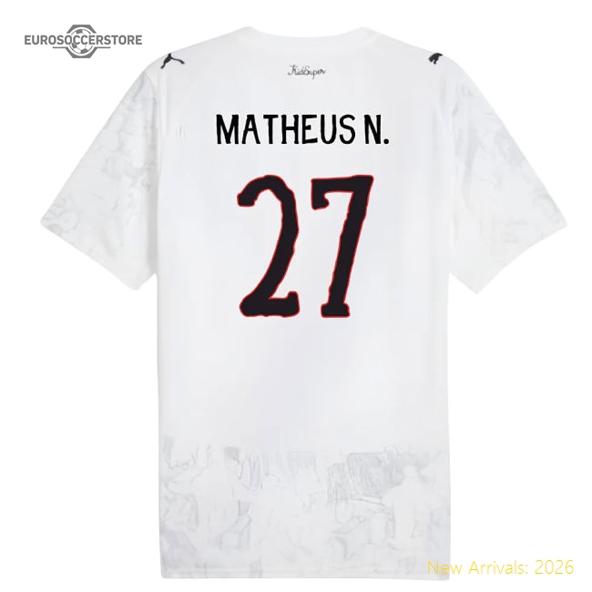 2025-2026 KIDSUPER x Manchester City CWC Shirt (White) (Matheus N. 27)-Football Shirts Shop