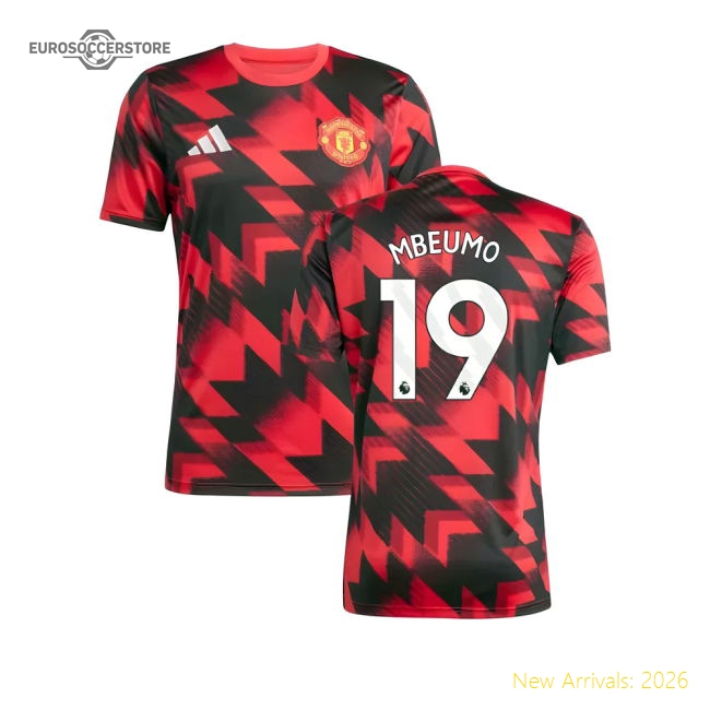 2025-2026 Man Utd Pre-Match Shirt (Red) (Mbeumo 19)-Football Jersey Hub