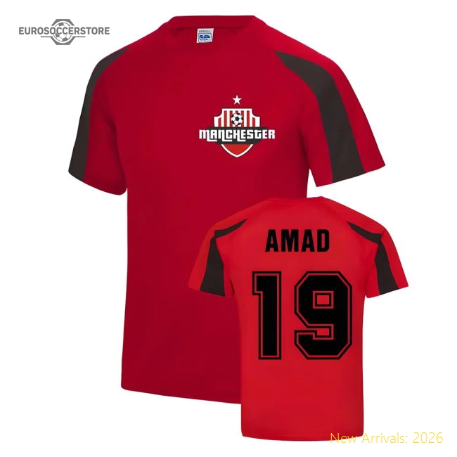 Amad Diallo Manchester Sports Training Jersey (Red)-Football Jersey Hub