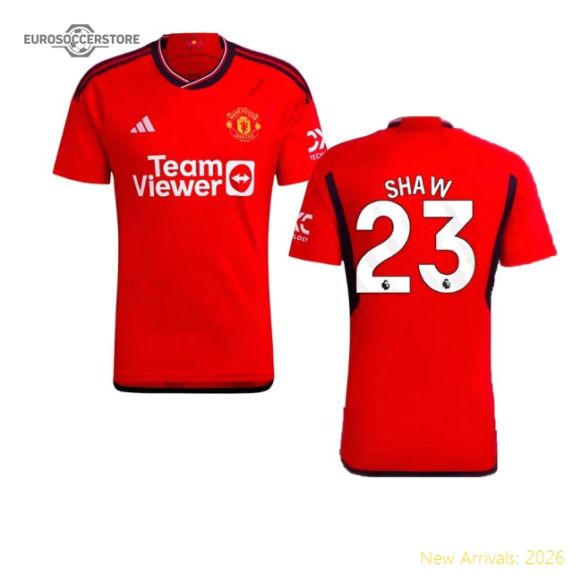2023-2024 Man Utd Home Shirt (Shaw 23)-Football Jersey Hub
