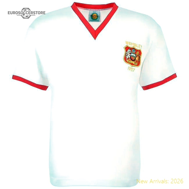 Manchester Reds 1957 FA Cup Final Retro Shirt-Football Jersey Hub