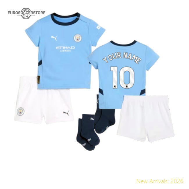 2024-2025 Man City Home Baby Kit (Your Name)-Football Jersey Hub