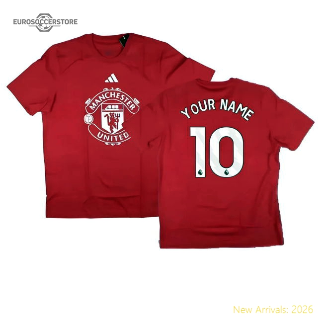 2024-2025 Man Utd DNA Graphic Tee (Red) (Your Name)-Football Jersey Hub