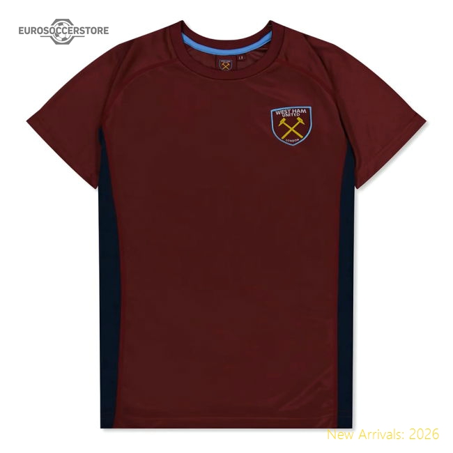 West Ham United Poly T-Shirt (Claret/Blue) - Kids-Vantage Point Soccer