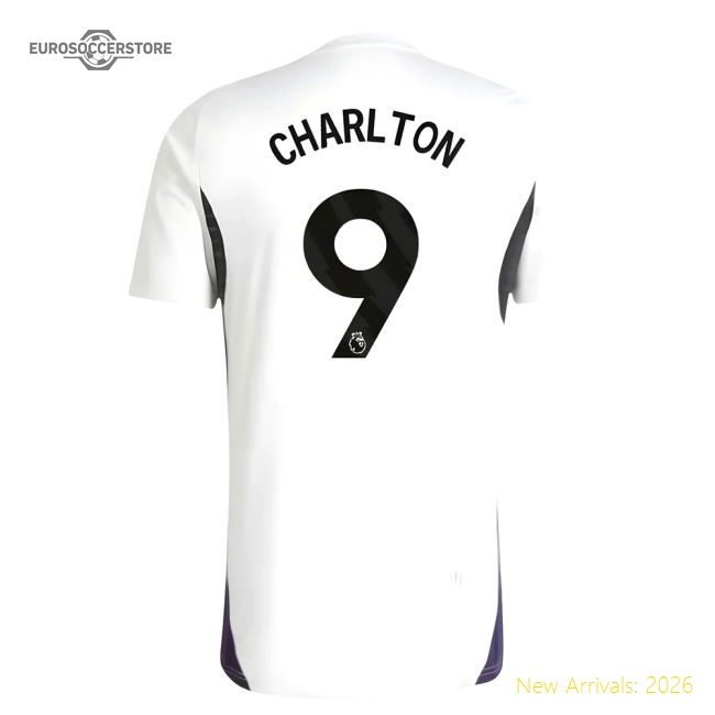 2025-2026 Man Utd Training Jersey (White) (Charlton 9)-Football Jersey Hub