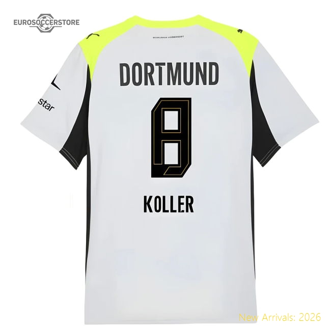 Borussia Dortmund 2025-2026 Away Uniform Football Jersey-Jersey Chest: 2026 World Cup Soccer Kits