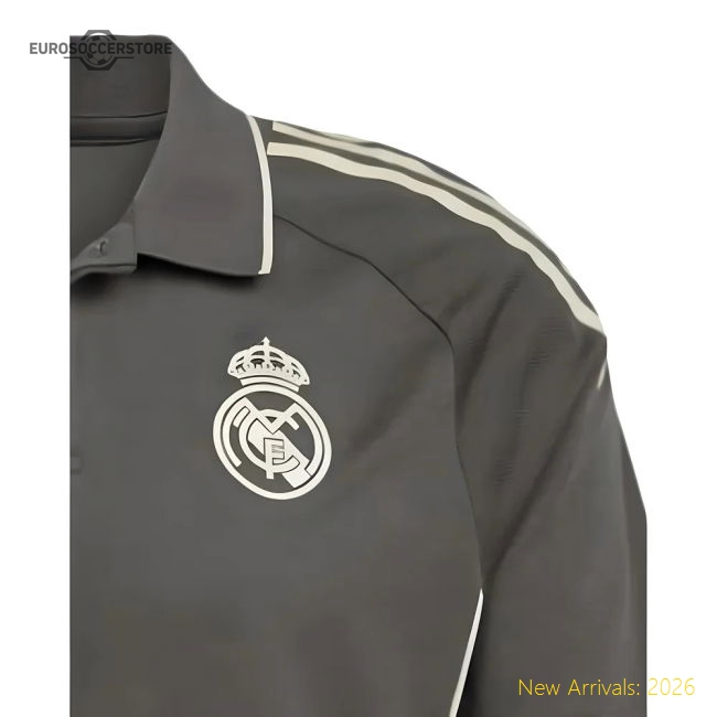 2025-2026 Real Madrid Polo Shirt (Utility Grey)-BuySoccerJersey Hub