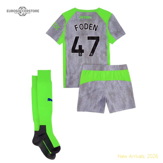 2025-2026 Man City Third Mini Kit (Foden 47)-Football Jersey Hub