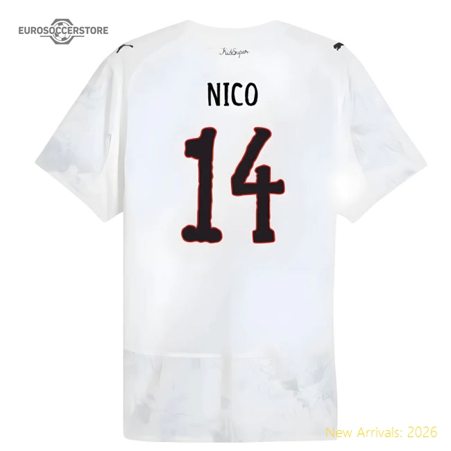 2025-2026 KIDSUPER x Manchester City CWC Authentic Shirt (White) (Nico 14)-Football Jersey Hub