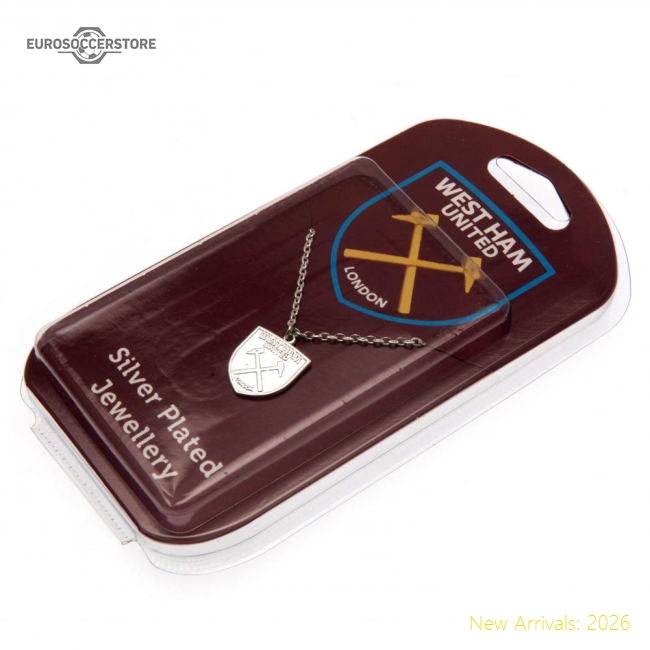 West Ham United FC Silver Plated Pendant & Chain XL-Vantage Point Soccer