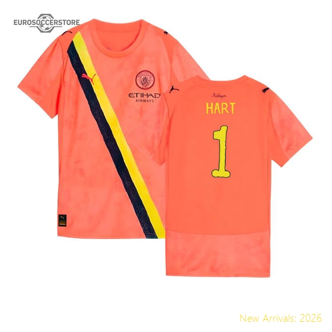 2025-2026 Manchester City CWC Goalkeeper Shirt (Neon Sun) - Womens (Hart 1)-Football Shirts Shop