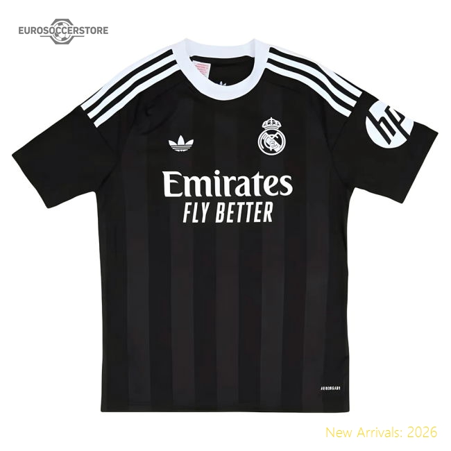 2025-2026 Real Madrid Third Goalkeeper Youth Kit (Black)-BuySoccerJersey Hub