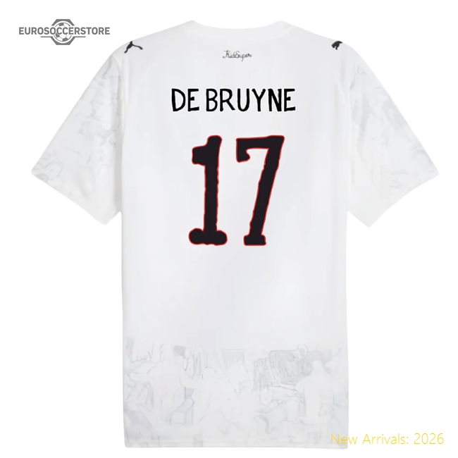 2025-2026 KIDSUPER x Manchester City CWC Shirt (White) (De Bruyne 17)-Football Shirts Shop