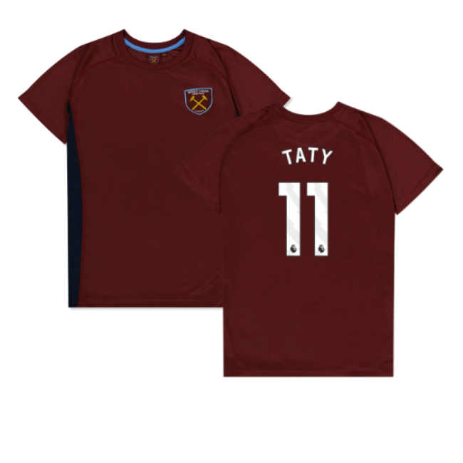 West Ham United Poly T-Shirt (Claret/Blue) - Kids (Taty 11)-Vantage Point Soccer