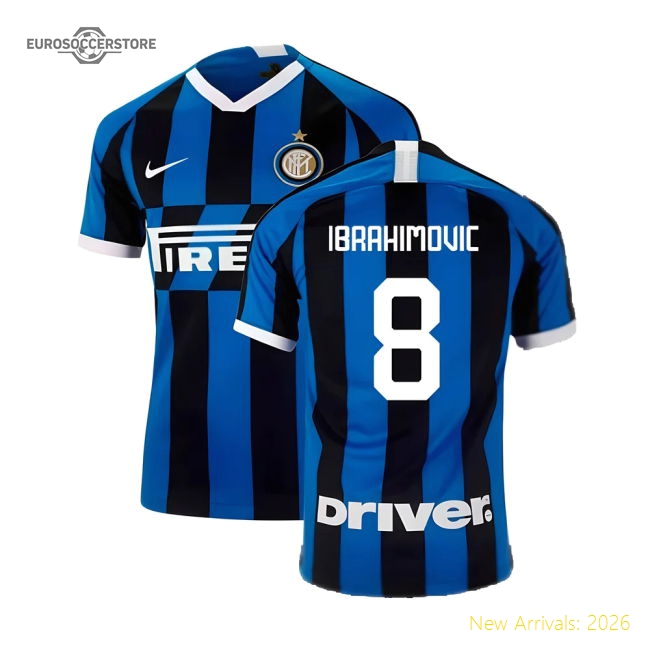 2019-2020 Inter Milan Home Shirt (Ibrahimovic 8)-Football Shirts Shop