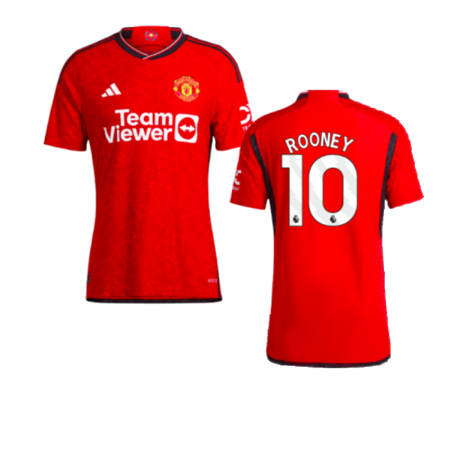2023-2024 Man Utd Authentic Home Shirt (Rooney 10)-Football Jersey Hub