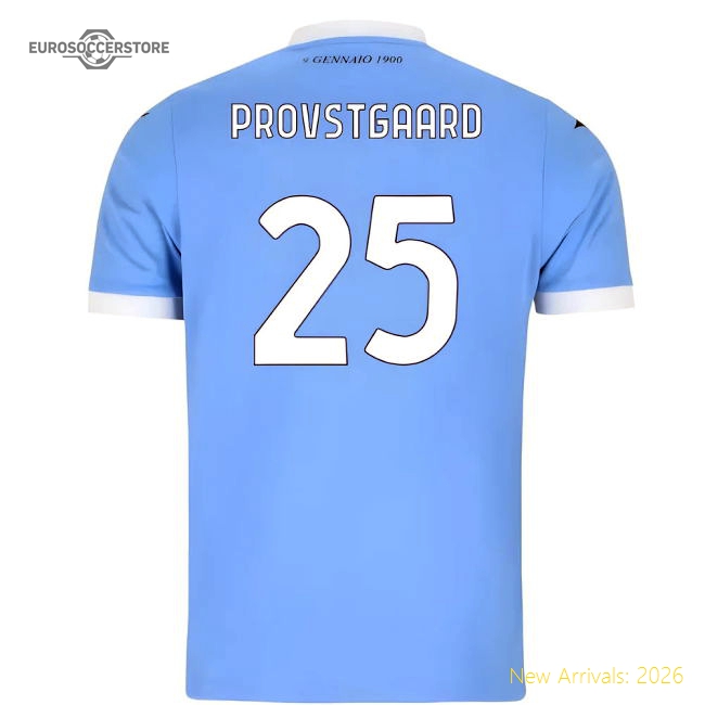 2025-2026 Lazio Home Shirt (Provstgaard 25)-Vantage Point Soccer