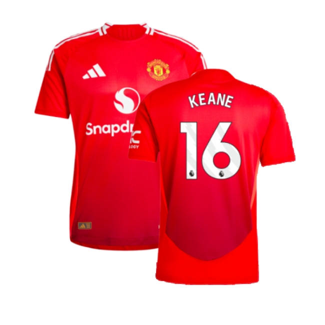 2024-2025 Man Utd Authentic Home Shirt (Keane 16)-Football Jersey Hub