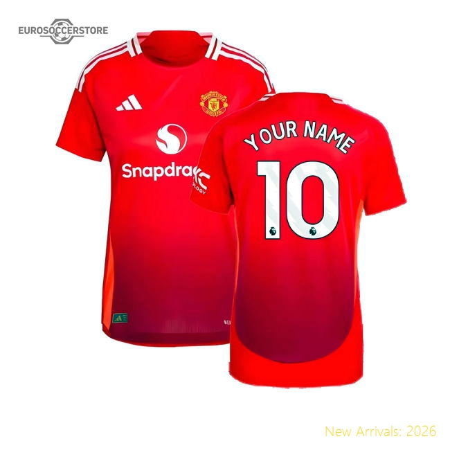 2024-2025 Man Utd Authentic Home Shirt (Womens) (Your Name)-Football Jersey Hub
