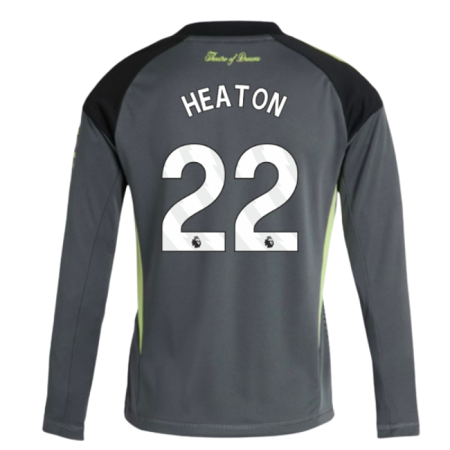 2025-2026 Man Utd Home Goalkeeper Shirt (Grey) - Kids (Heaton 22)-Football Jersey Hub