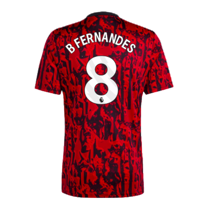 2023-2024 Man Utd Pre-Match Shirt (Red) (B Fernandes 8)-Football Jersey Hub