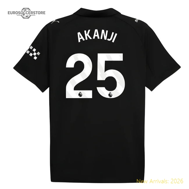 2025-2026 Man City Away Shirt (Akanji 25)-Football Jersey Hub