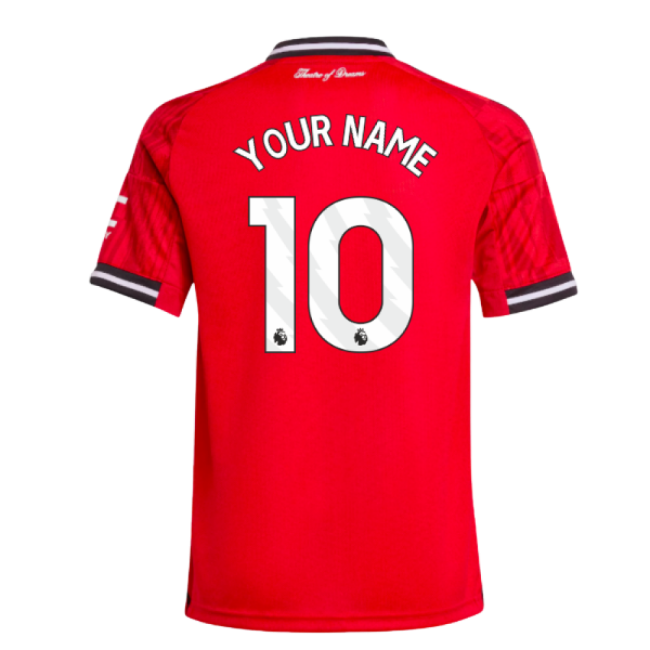 2025-2026 Man Utd Home Shirt (Kids) (Your Name)-Football Jersey Hub