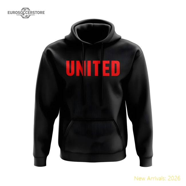 Manchester United Hoody (Black)-Football Jersey Hub