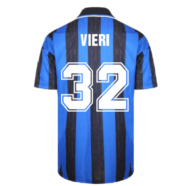 1998 Inter Milan Score Draw Home Shirt (VIERI 32)-Football Shirts Shop