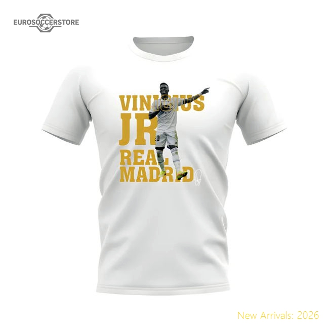 Vinicius jr Real Madrid Player Tee (White)-BuySoccerJersey Hub