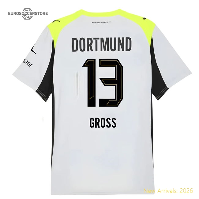 2025-2026 Borussia Dortmund Away Shirt (Gross 13)-Football Jersey Hub