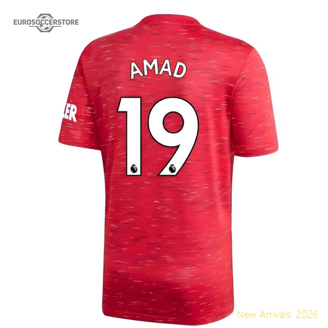 2020-2021 Man Utd Adidas Home Football Shirt (Amad 19)-Football Jersey Hub