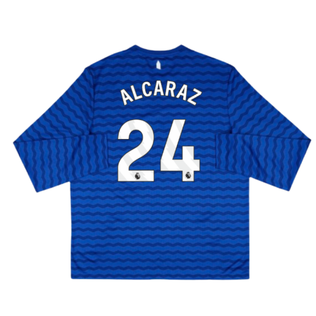 2025-2026 Everton Home Long Sleeve Shirt (Alcaraz 24)-Football Jersey Hub