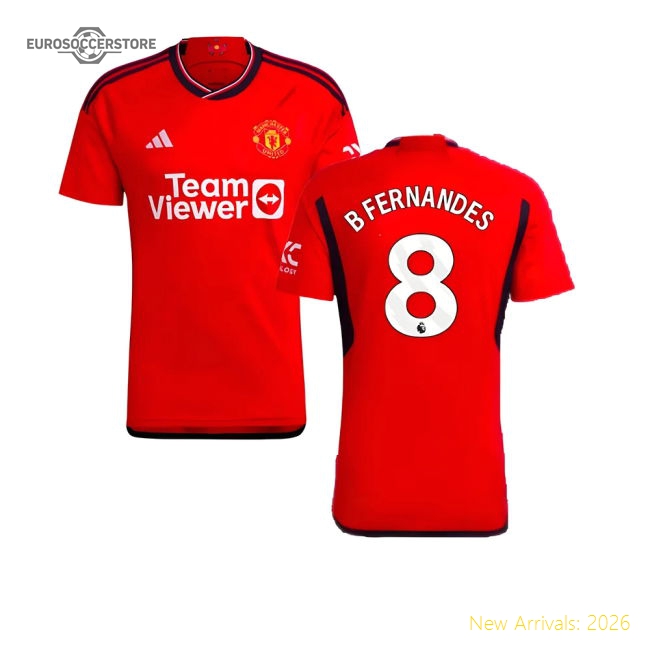 2023-2024 Man Utd Home Shirt (B Fernandes 8)-Football Jersey Hub