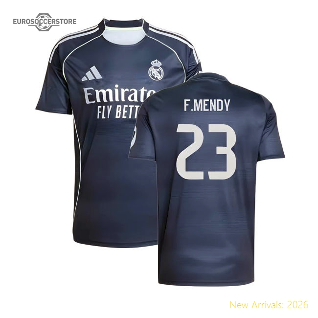 2025-2026 Real Madrid Away Shirt (F.Mendy 23)-Football Shirts Shop
